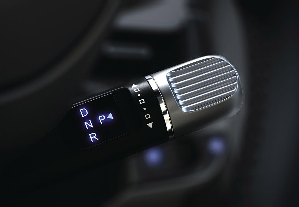 Everything you need right at your fingertips. The elegant rotary type shifter located on the steering column. Operation is quick, intuitive and precise.