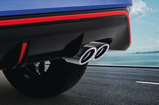 Twin tip muffler