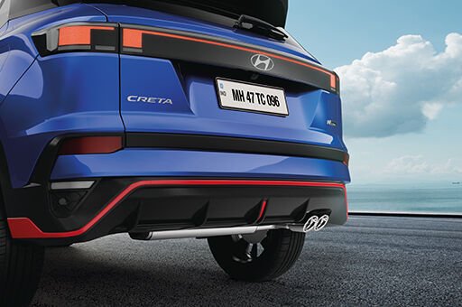 Front & rear bumper with red inserts