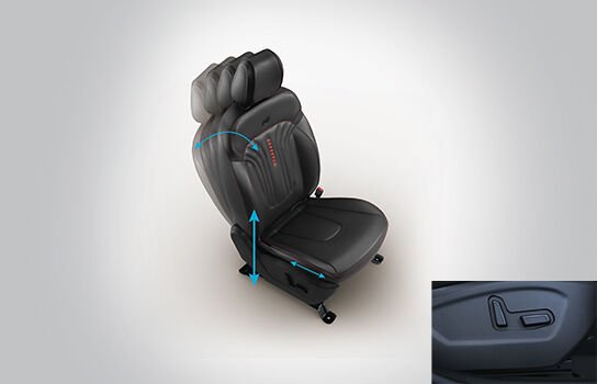Electric 8 way driver seat adjust