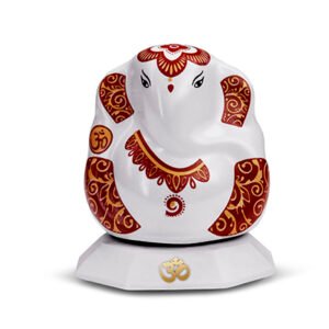 CERAMIC GANESHA - RED AND WHITE