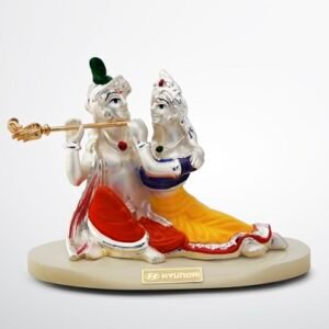 LORD RADHE KRISHNA SILVER FINISH