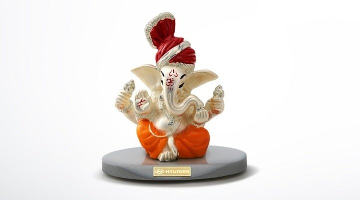 KUN Hyundai | Showroom & Service LORD GANESHA SILVER FINISH